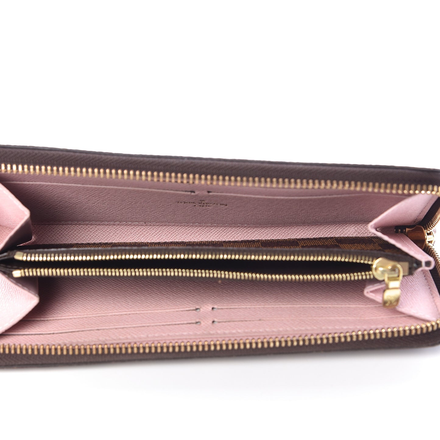 Damier Ebene Clemence Wallet Rose Ballerine