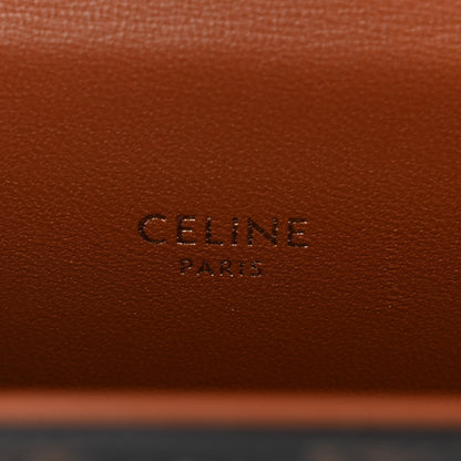Celine Canvas Calfskin Triomphe Box Top Handle Bag Tan 6 of 10