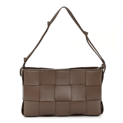 Bottega Veneta Calfskin Maxi Intrecciato Cassette Pouch On Strap Taupe Grey 1 of 9
