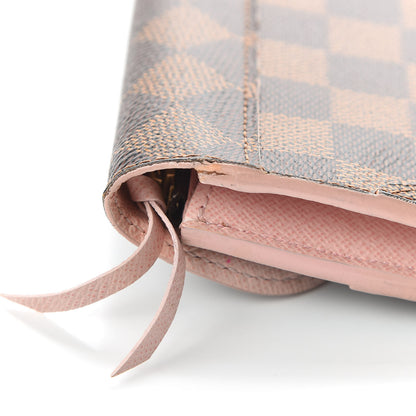 Louis Vuitton Damier Ebene Caissa Wallet Rose Ballerine 12 of 15