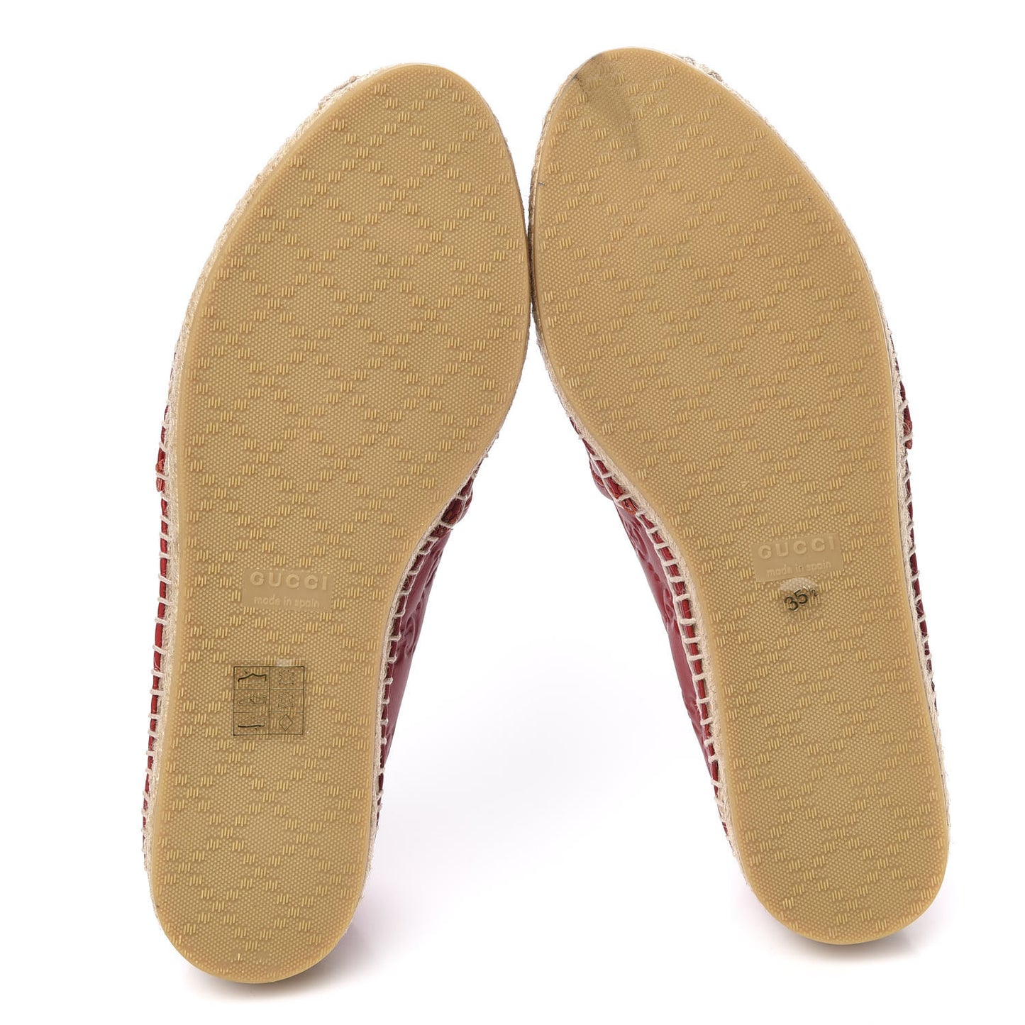 Guccissima Signature Espadrilles 35.5 Hibiscus Red