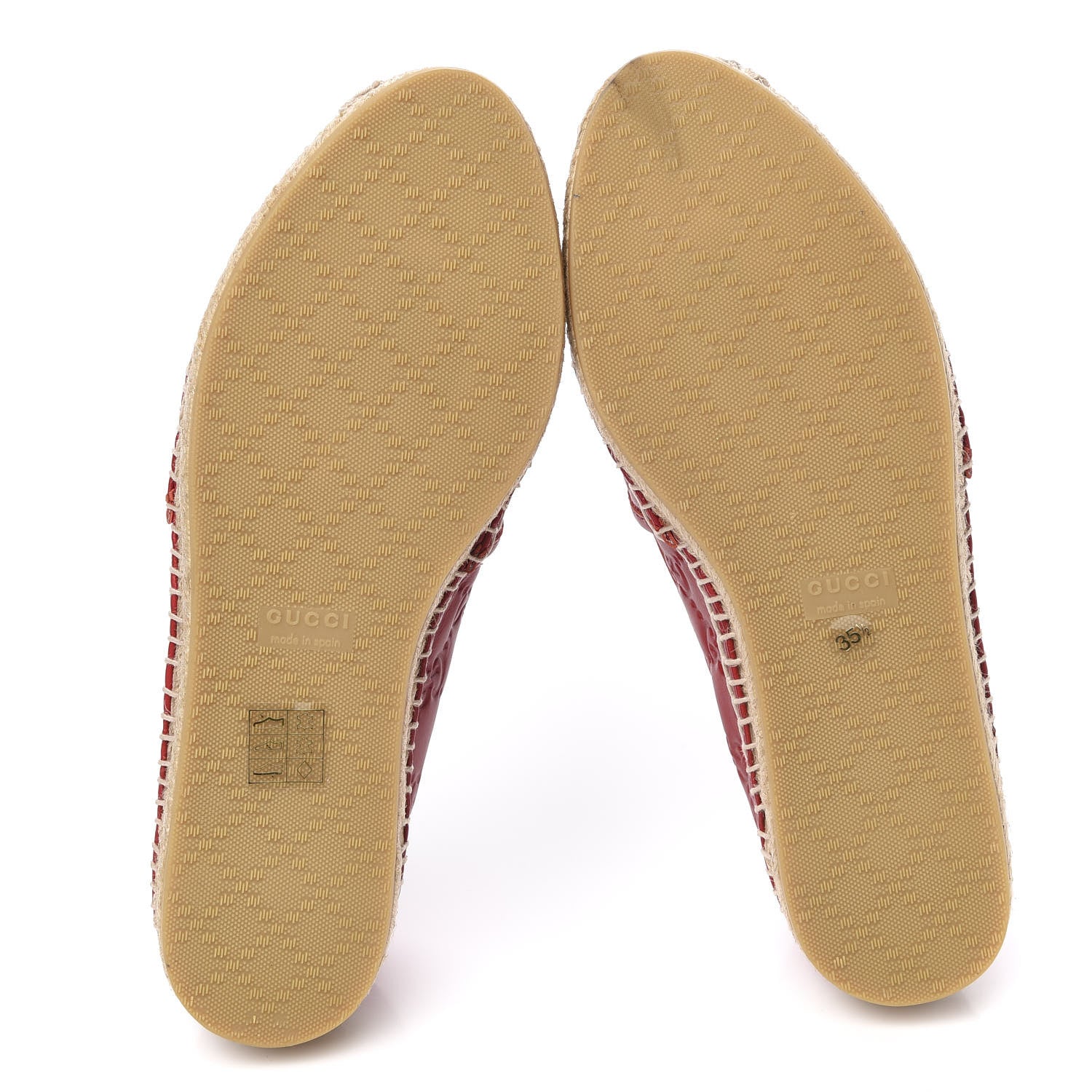 Gucci Guccissima Signature Espadrilles 35.5 Hibiscus Red 5 of 10