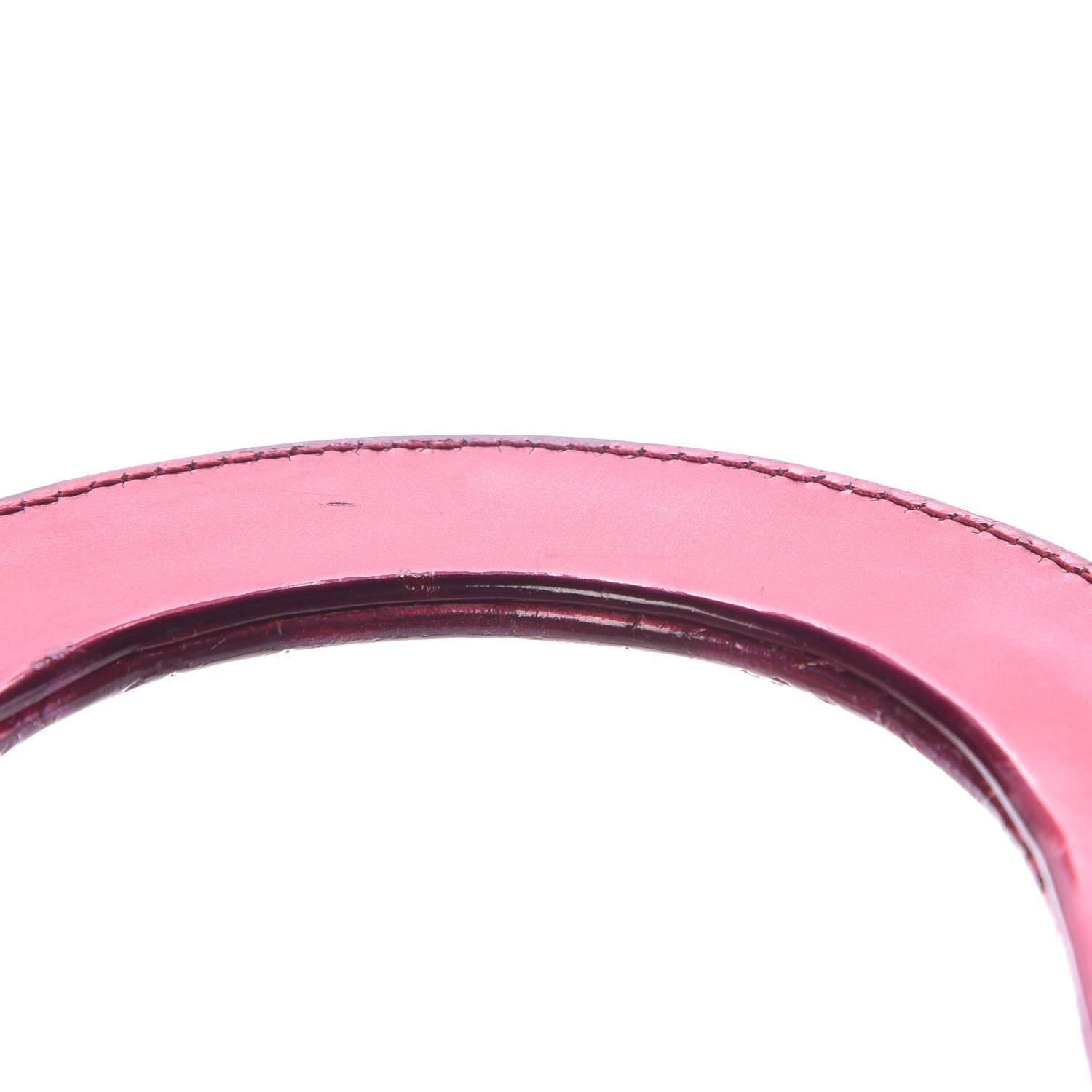 Christian Dior Metallic Patent Micro-Cannage Mini Lady Dior Fuchsia 10 of 14