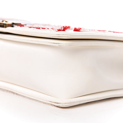 Chanel Sequin Canvas New Medium Cuba Boy Flap White Blue Red 16 of 20