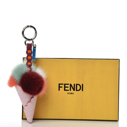 Fendi Mink Fur Calfskin Fun Fair Bag Charm Multicolor 4 of 4
