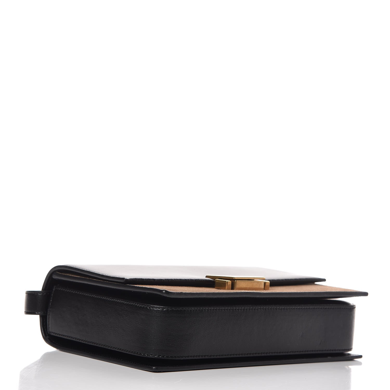 Saint Laurent Calfskin Suede Medium Bellechasse Black Beige 1 of 11