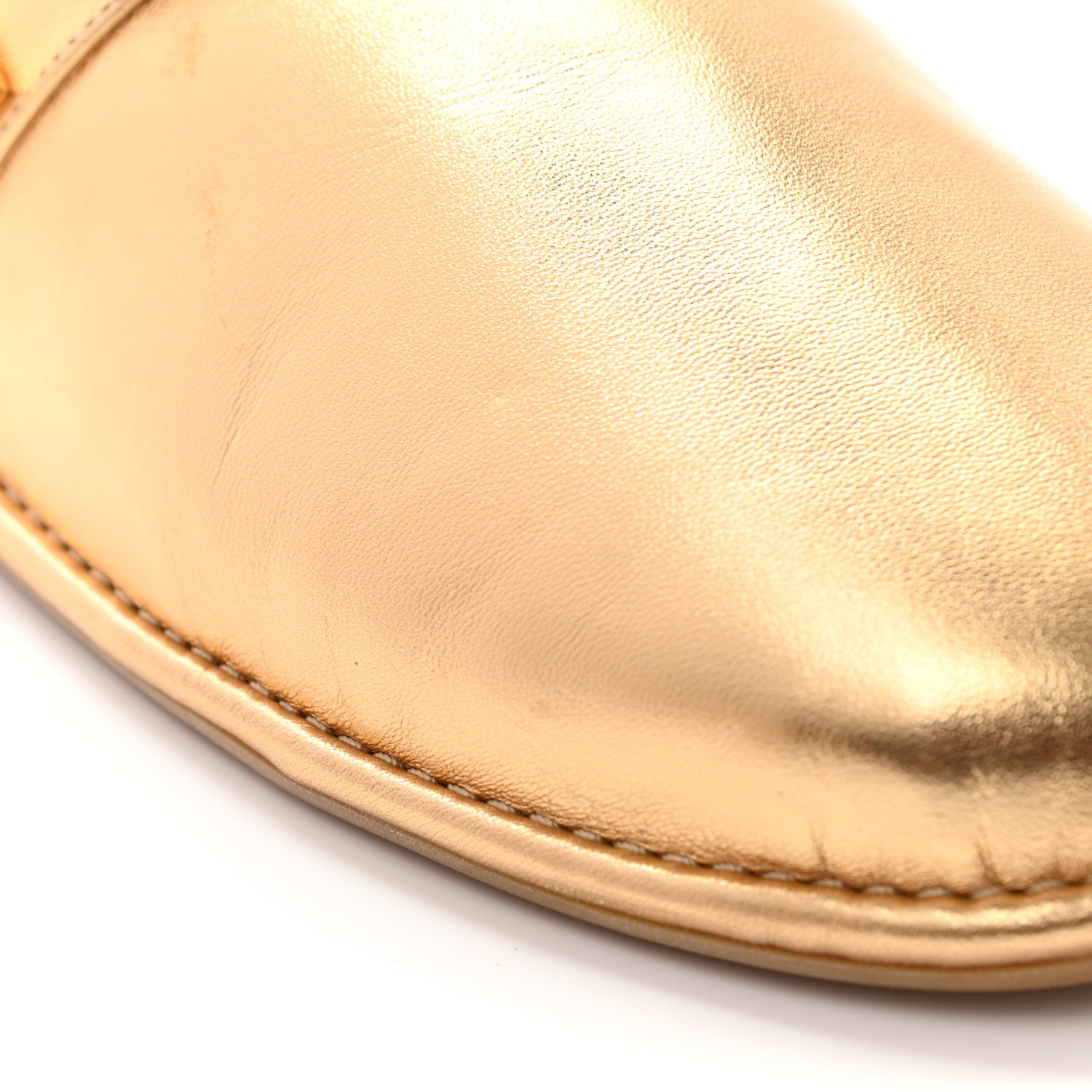 Valentino Garavani Metallic Nappa Roman Stud Slippers 38.5 Antique Brass 20 of 20