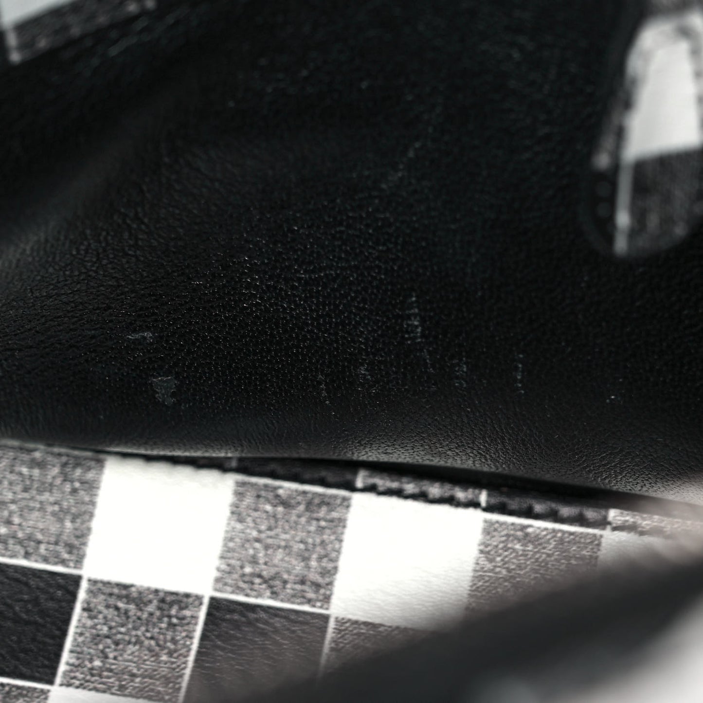Calfskin Checked S Ville Top Handle Bag Black