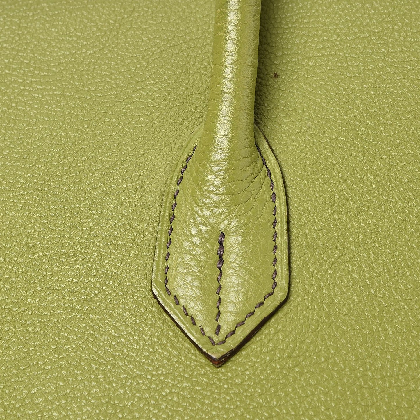 Taurillon Clemence Birkin 35 Vert Anis