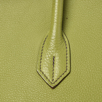 Hermes Taurillon Clemence Birkin 35 Vert Anis 33 of 41