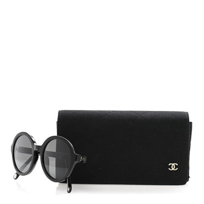 Chanel Acetate Polarized Round Sunglasses 5522U Black 10 of 10