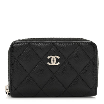 Chanel Caviar Quilted Zip Coin Purse Black 1 of 8