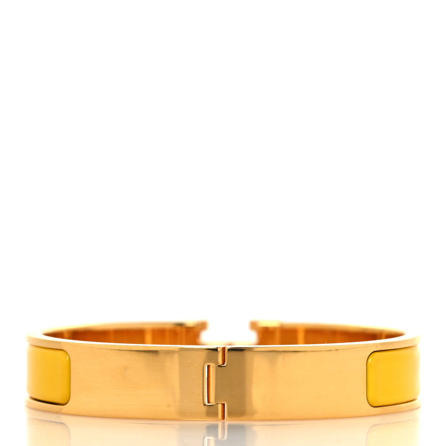 Enamel Clic Clac H Bracelet GM Narrow Yellow