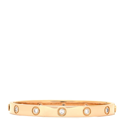Cartier 18K Yellow Gold 10 Diamond LOVE Bracelet 17 3 of 5