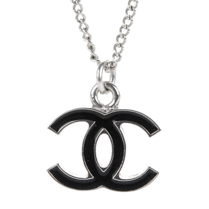 Chanel Enamel CC Necklace Black 3 of 4