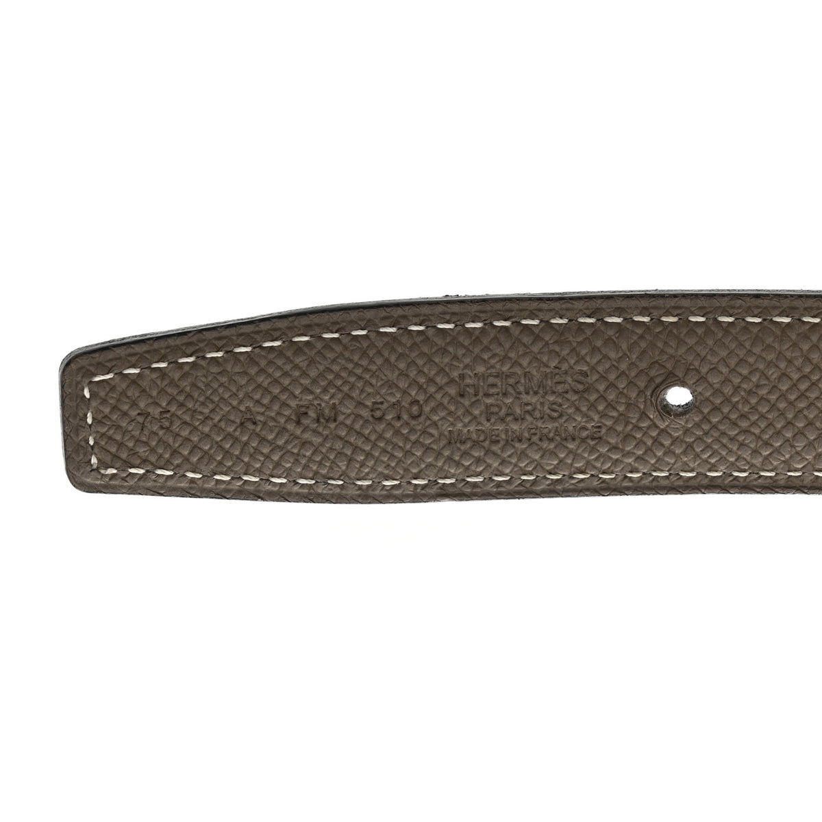 Hermes Constance 24mm belt etoupe and black Hermes Swift Epsom 24mm Mini Constance H Belt 75 30 Black  main image 4