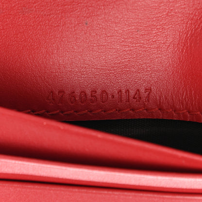 Gucci GG Supreme Monogram Cherry Embellished Card Case Wallet Hibiscus Red 7 of 8