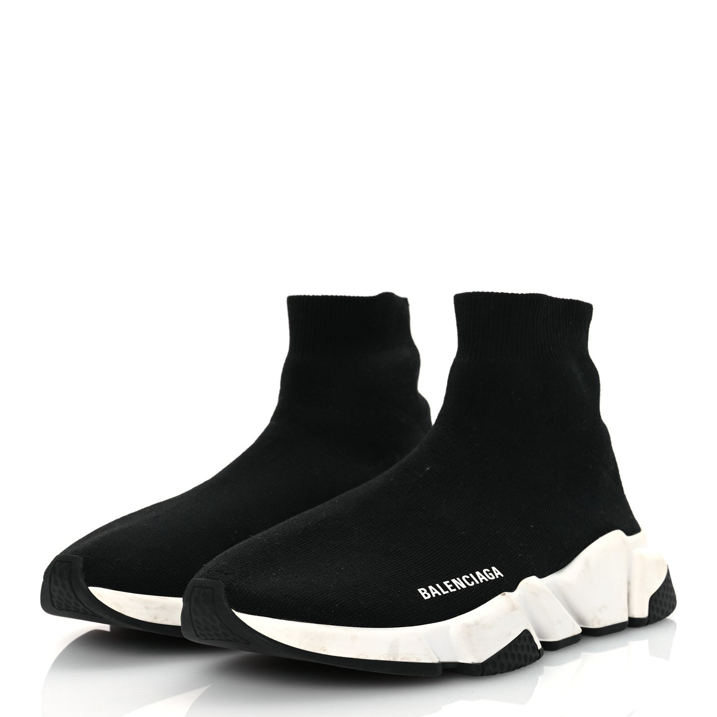 Technical 3D Recycled Knit Bi-Color Sole Womens Speed 2.0 Sneakers 40 Black White