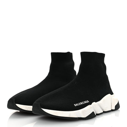 Balenciaga Technical 3D Recycled Knit Bi-Color Sole Womens Speed 2.0 Sneakers 40 Black White 4 of 12