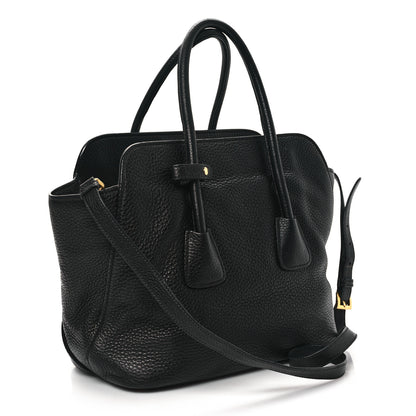 Prada Vitello Daino Shopping Tote Black 3 of 10