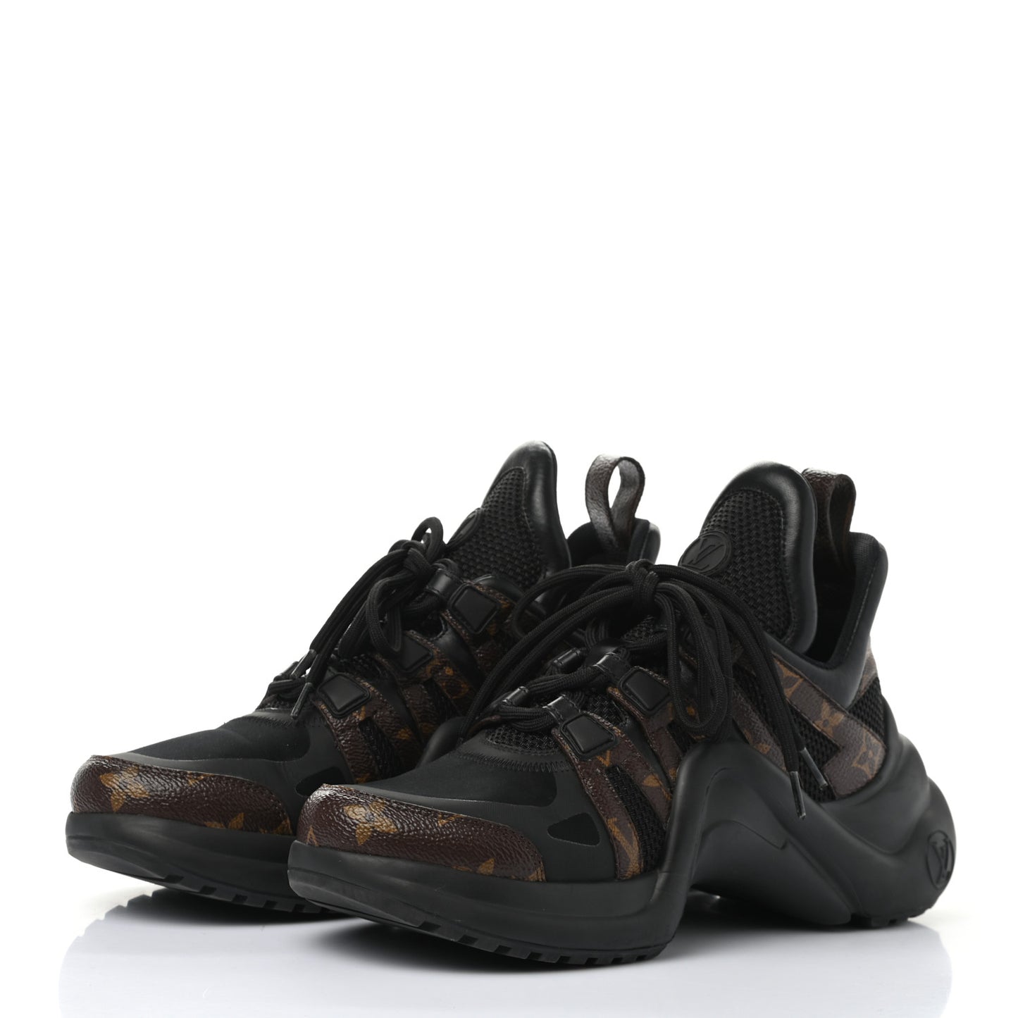 Calfskin Patent Monogram LV Archlight Sneakers 37 Black