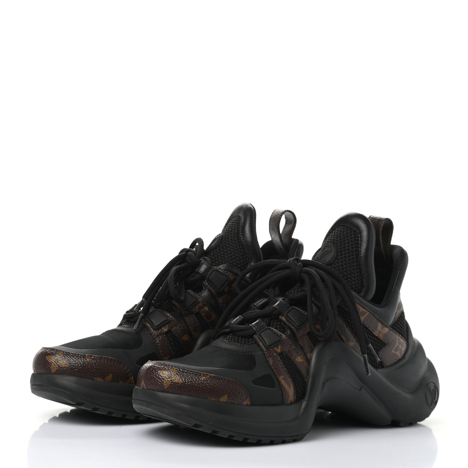 Louis Vuitton Calfskin Patent Monogram LV Archlight Sneakers 37 Black 3 of 7