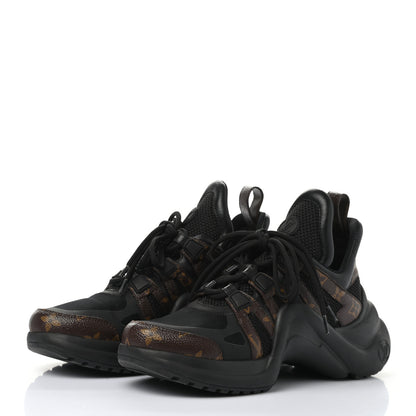 Louis Vuitton Calfskin Patent Monogram LV Archlight Sneakers 37 Black 3 of 7