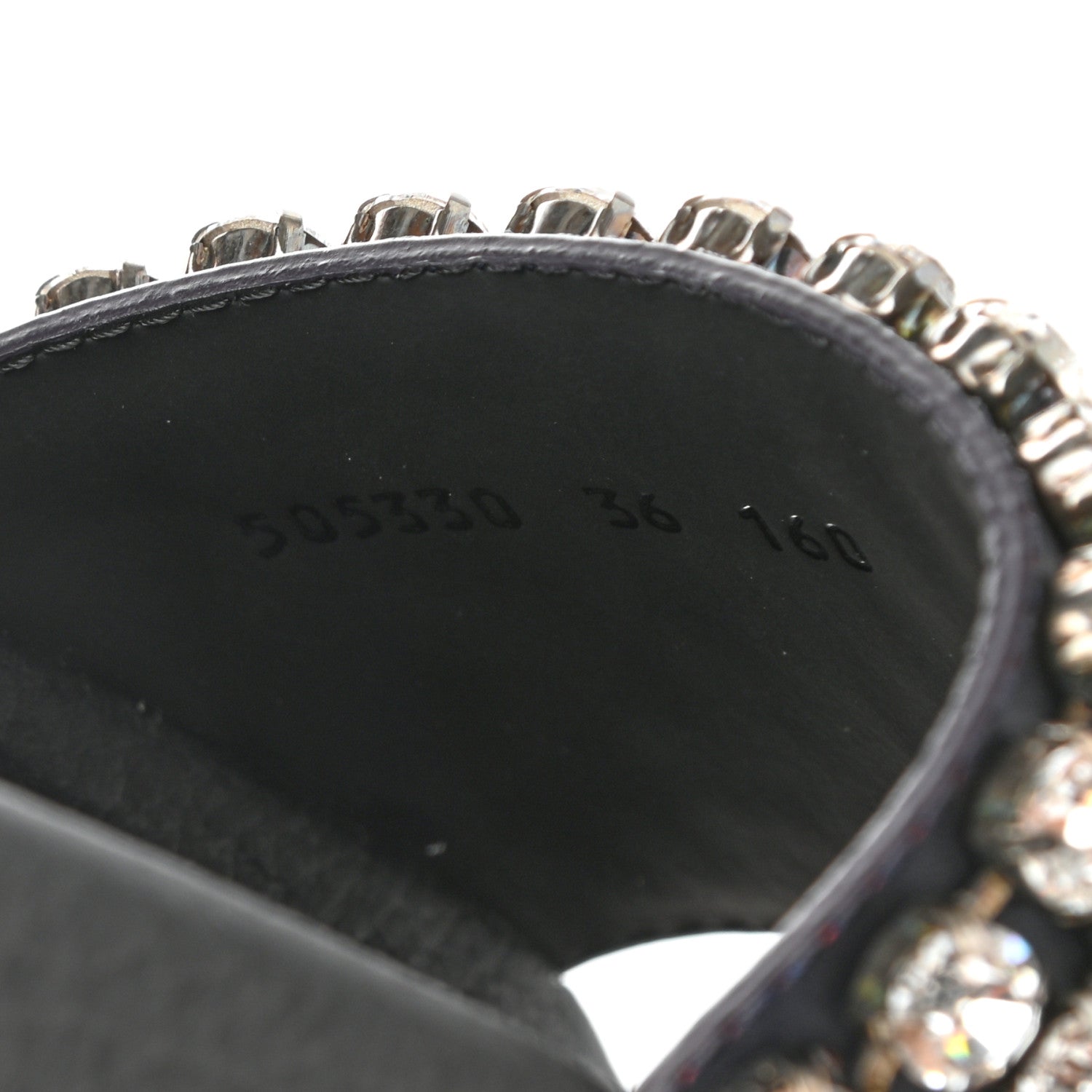Gucci Calfskin Crystal Embellished Web Slide Sandals 36 Blue Red 7 of 7