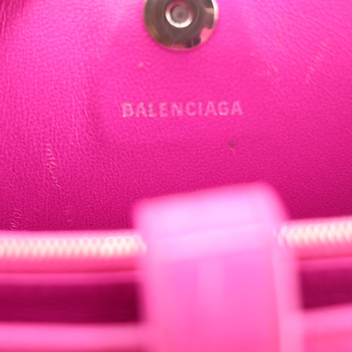 Balenciaga Grained Calfskin XS Hourglass East West Tote Lipstick Pink 7 of 12