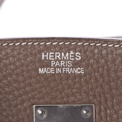 Hermes Taurillon Clemence Birkin 35 Etoupe 14 of 32