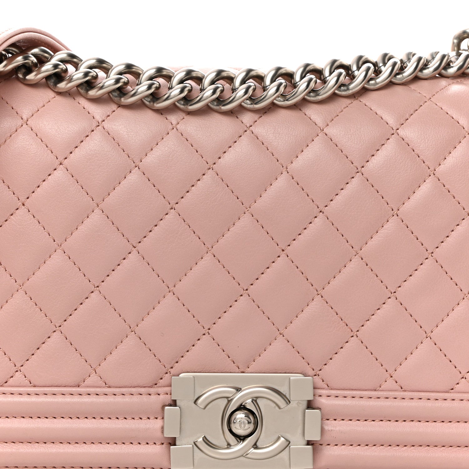 Chanel Calfskin Quilted Medium Boy Flap Light Pink 8 of 14
