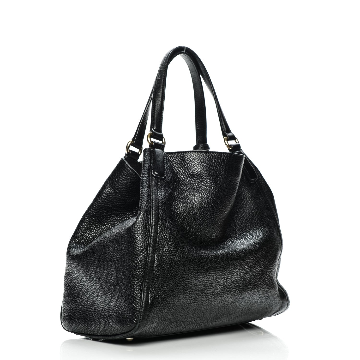 Gucci Pebbled Calfskin Medium Soho Shoulder Bag Black 3 of 11