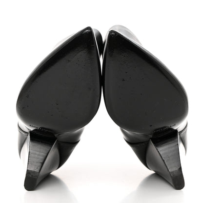 Saint Laurent Calfskin Liz 85 Wedge Booties 36 Black 5 of 8