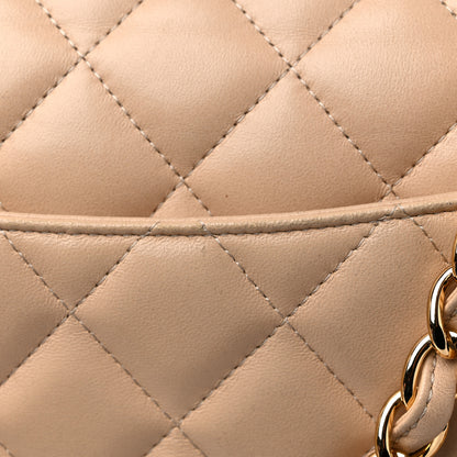 Chanel Lambskin Quilted Jumbo Double Flap Beige 10 of 10