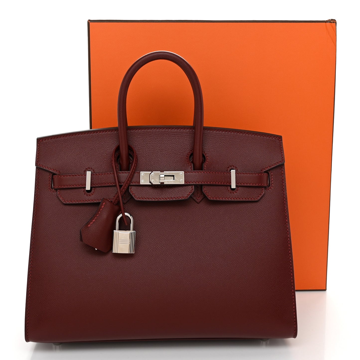 Madame Calfskin Birkin Sellier 25 Rouge H