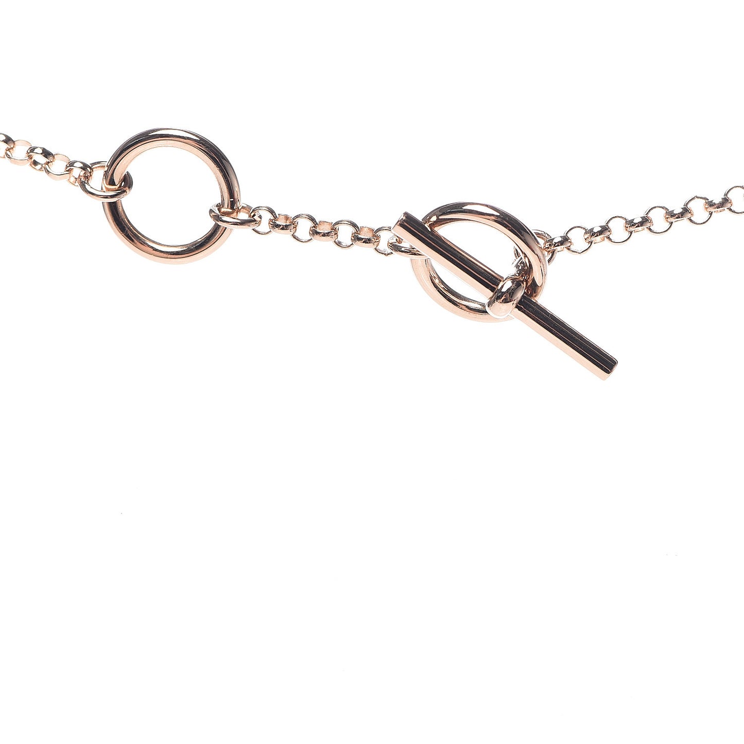 18K Rose Gold Diamond Gambade Clou de Selle Necklace