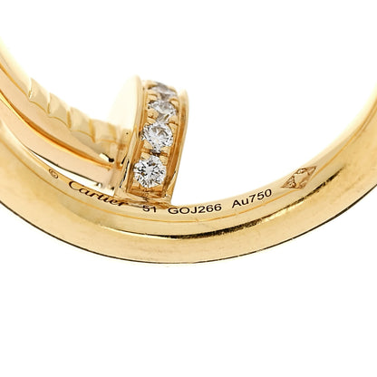 Cartier 18K Yellow Gold Diamond Juste Un Clou Ring 51 5.75 4 of 4