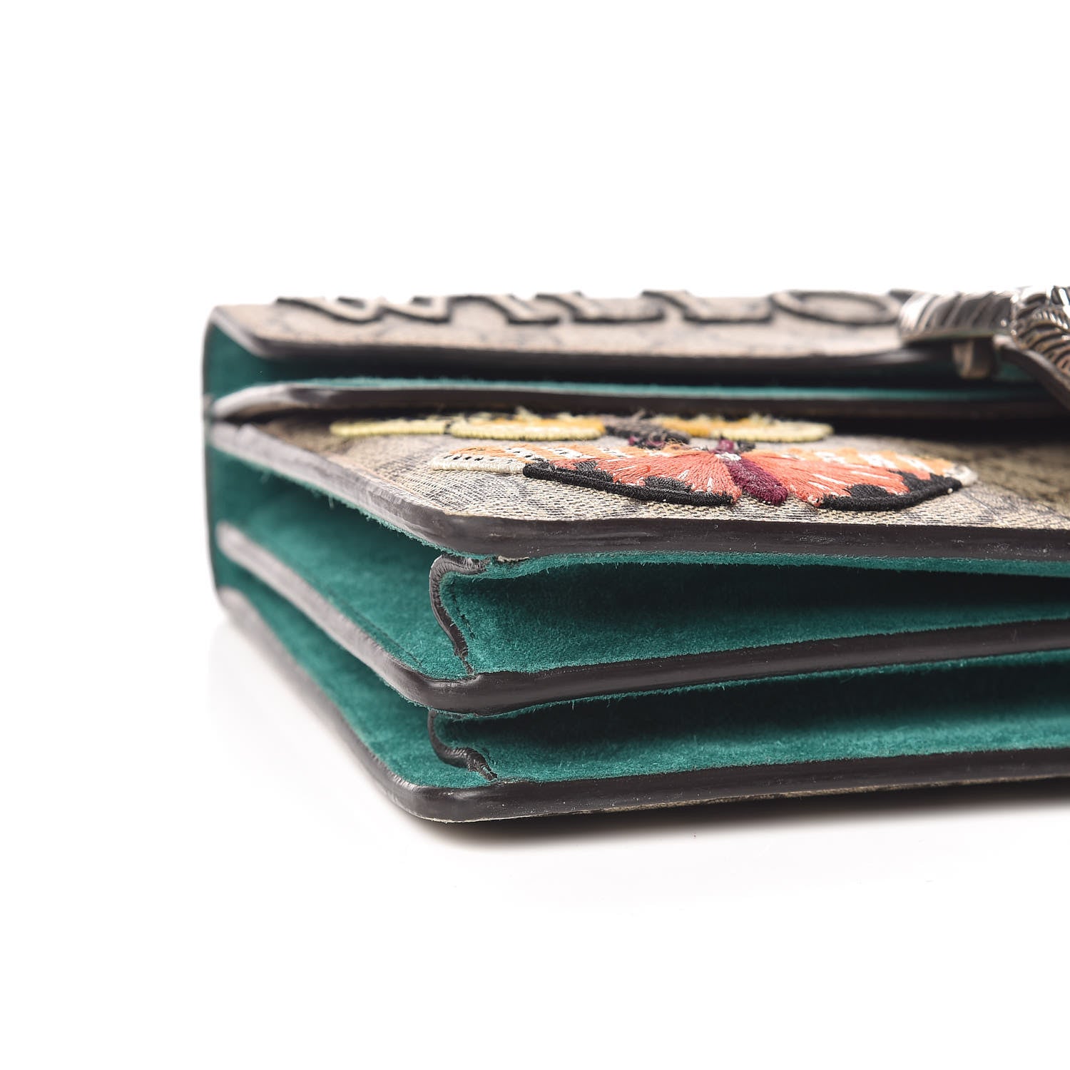 Gucci GG Supreme Monogram Willow Hill Embroidered Small Dionysus Shoulder Bag Emerald 5 of 11