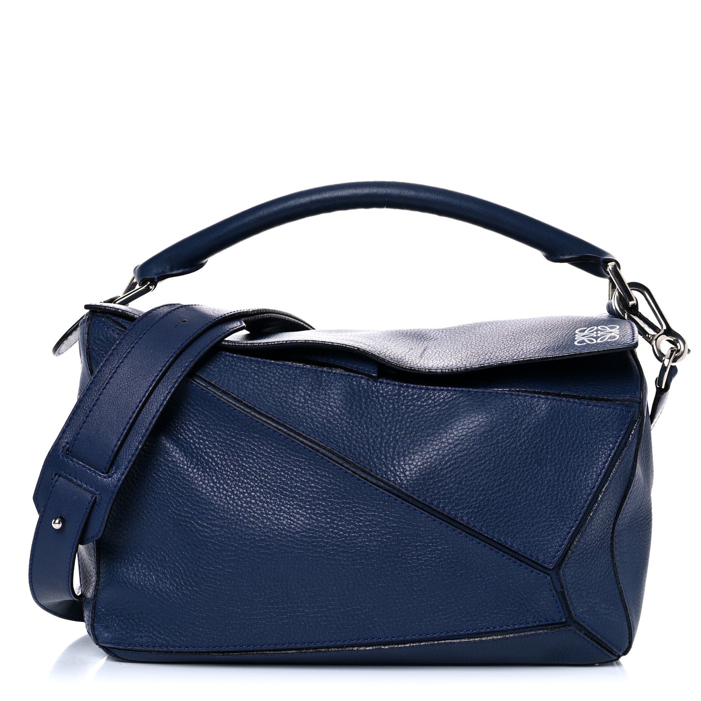 Calfskin Medium Puzzle Bag Marine