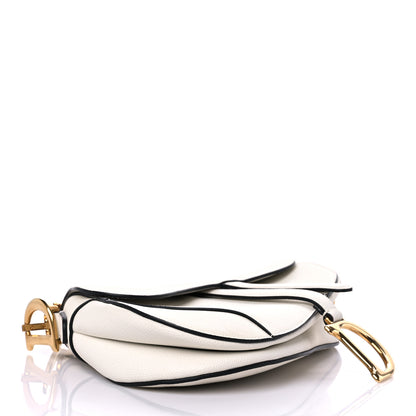 Christian Dior Grained Calfskin Saddle Bag White 4 of 18