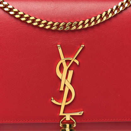 Saint Laurent Smooth Calfskin Medium Classic Monogram Kate Tassel Satchel Lipstick Red 7 of 10