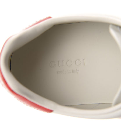 Gucci Calfskin Ayers Web Bee Embroidered Womens Ace Sneakers 38.5 White Green 7 of 10