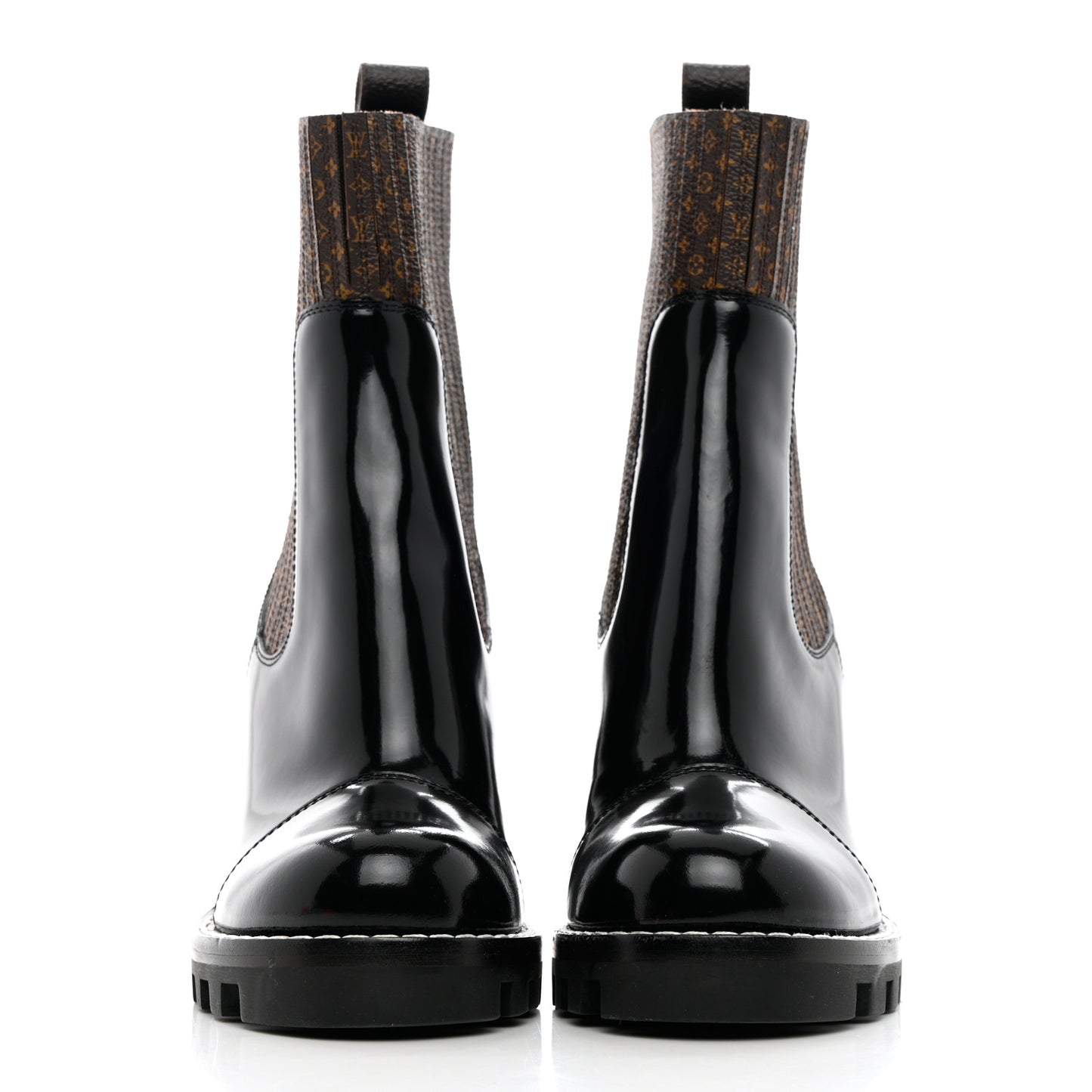 Patent Nano Monogram Ankle Star Trail Boots 36 Black