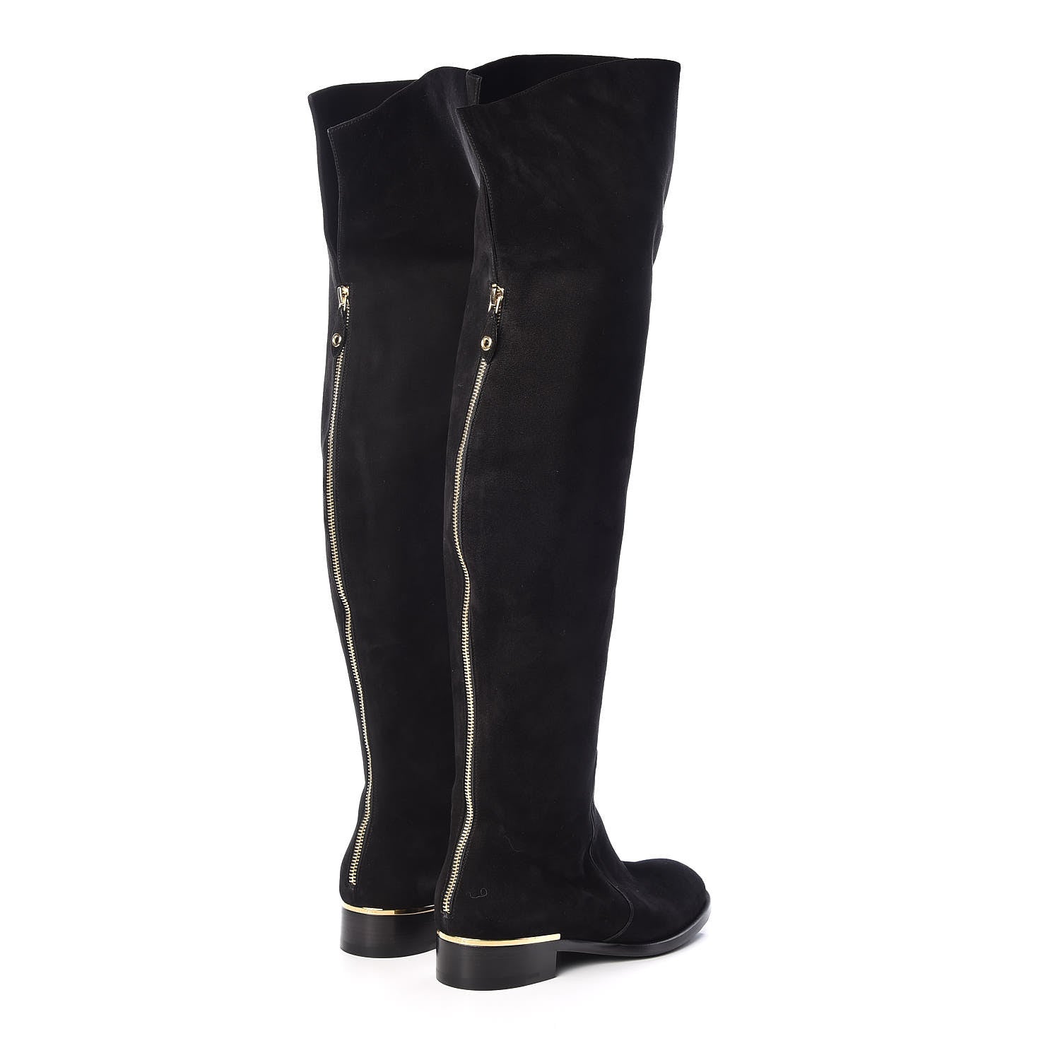 Louis Vuitton Suede Skyline Thigh High Flat Boots 39 Black 4 of 7