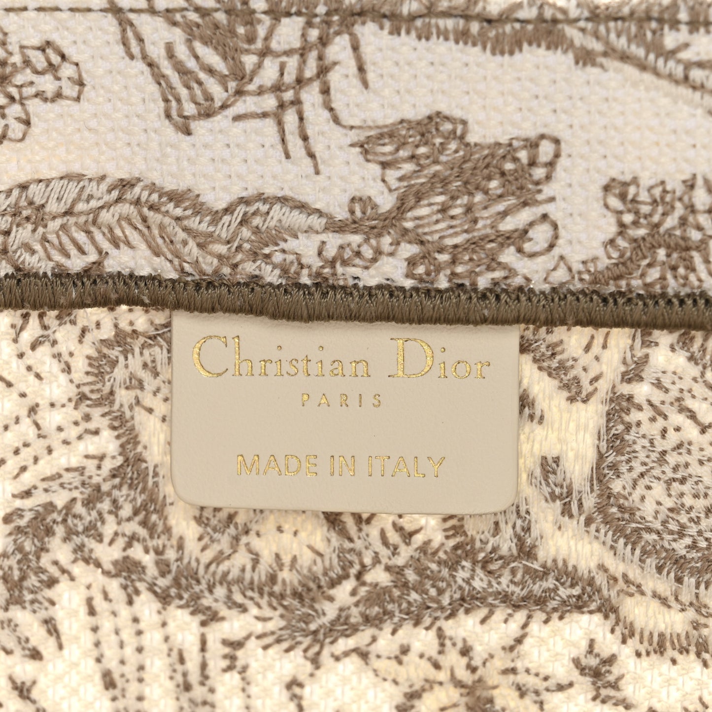 Canvas Embroidered Medium Dioriviera Toile De Jouy Book Tote Beige