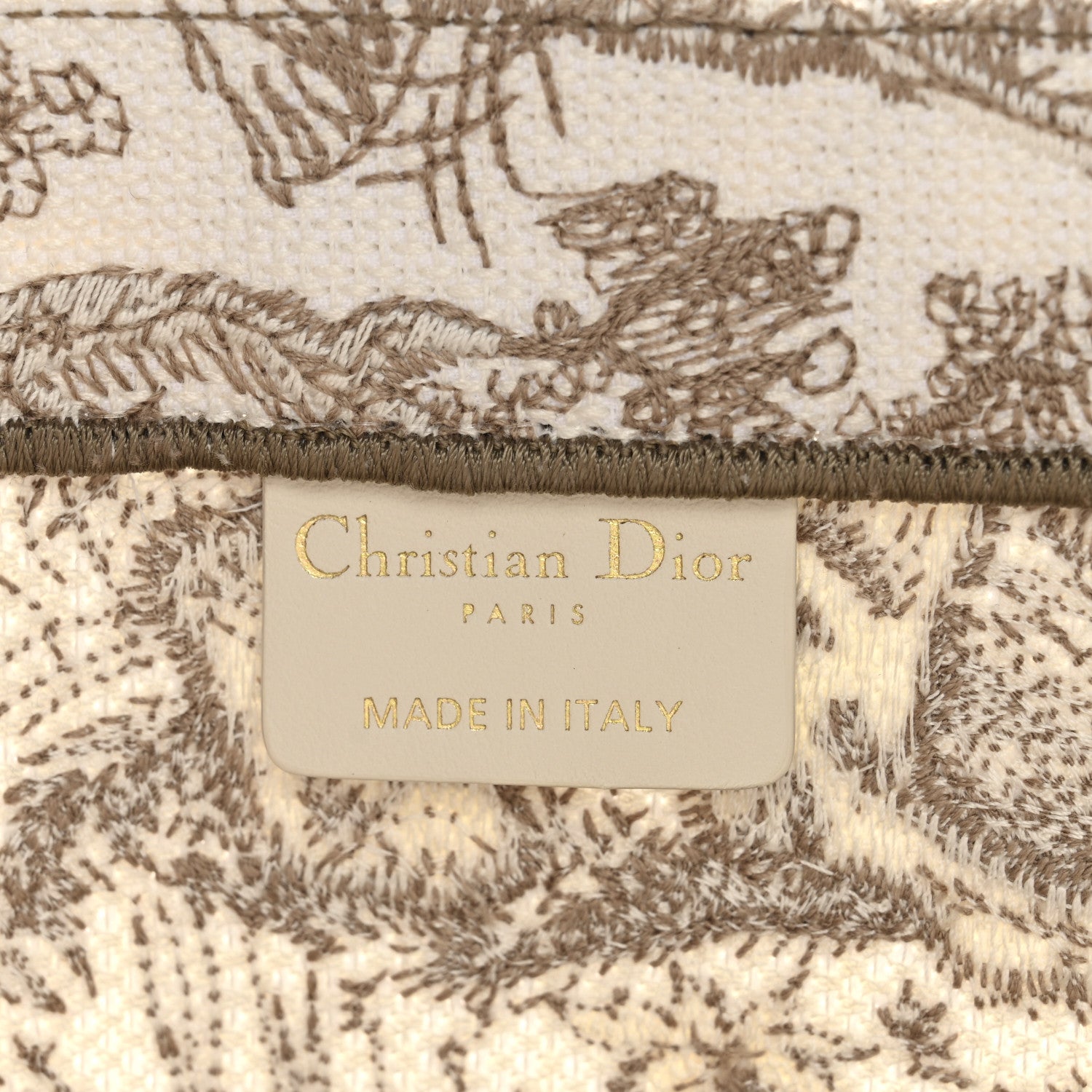 Christian Dior Canvas Embroidered Medium Dioriviera Toile De Jouy Book Tote Beige 6 of 10