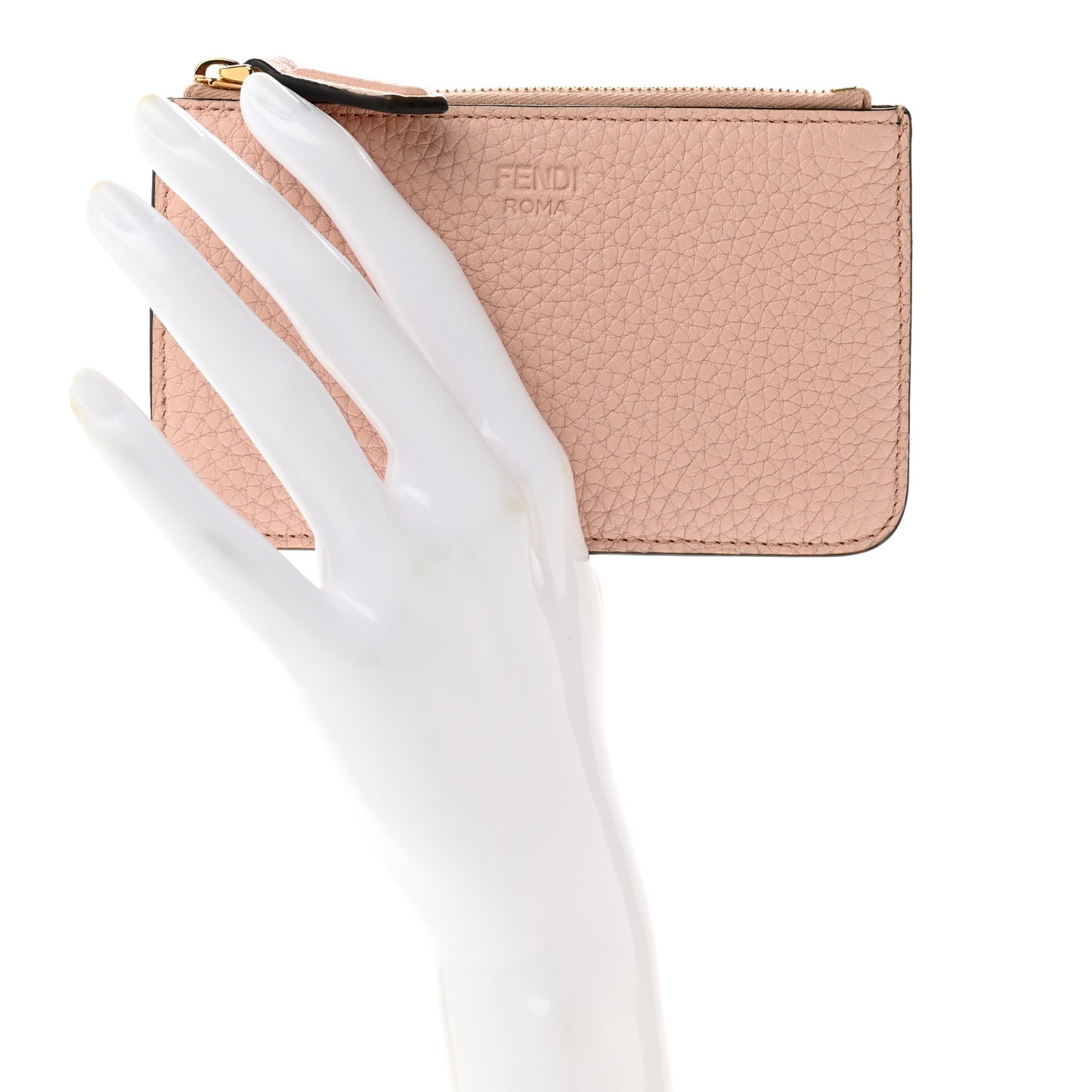 Cuoio Romano Vitello Grace Key Case Pouch Cipria Fango
