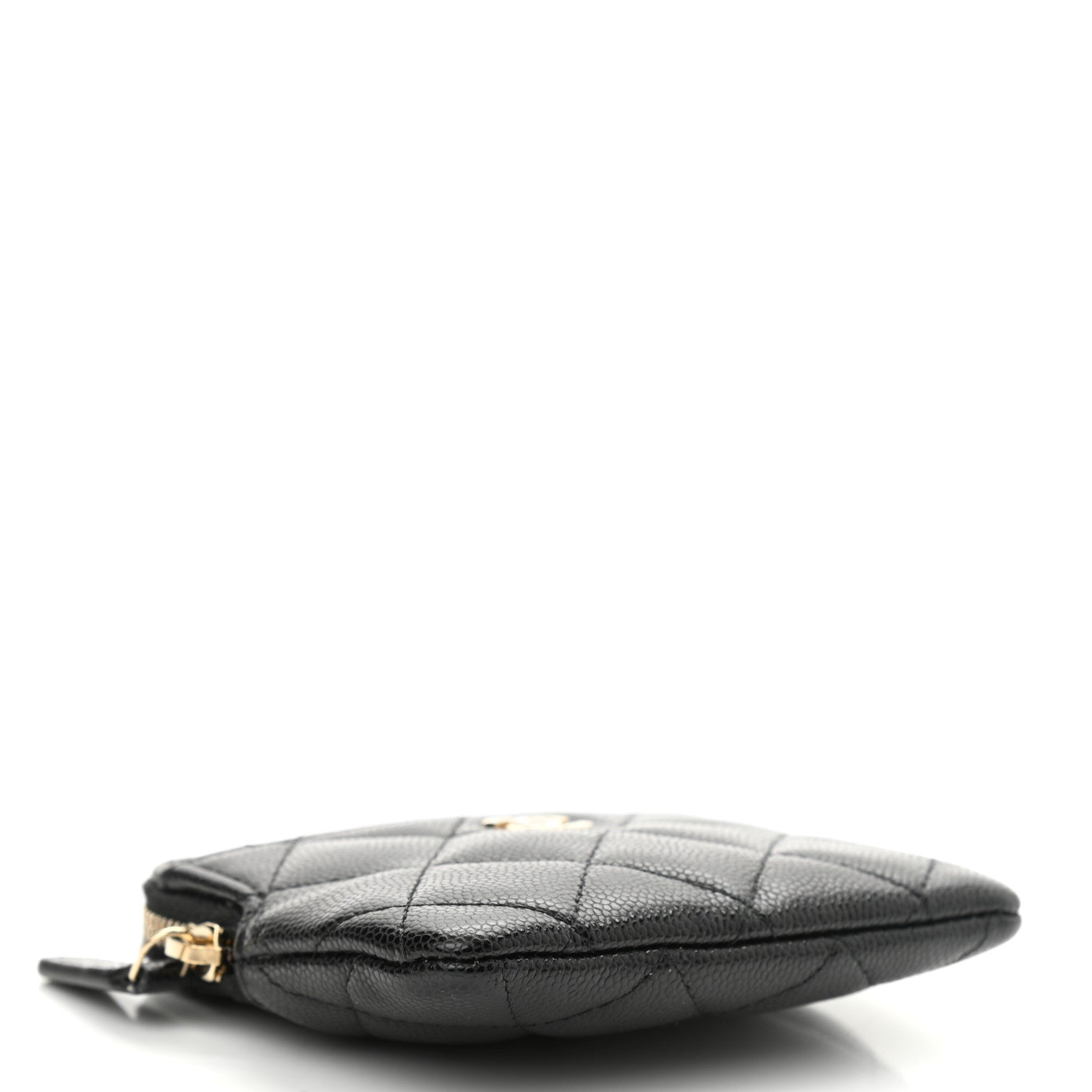 Chanel Caviar Quilted Zip Card Holder Wallet Black 4 of 7
