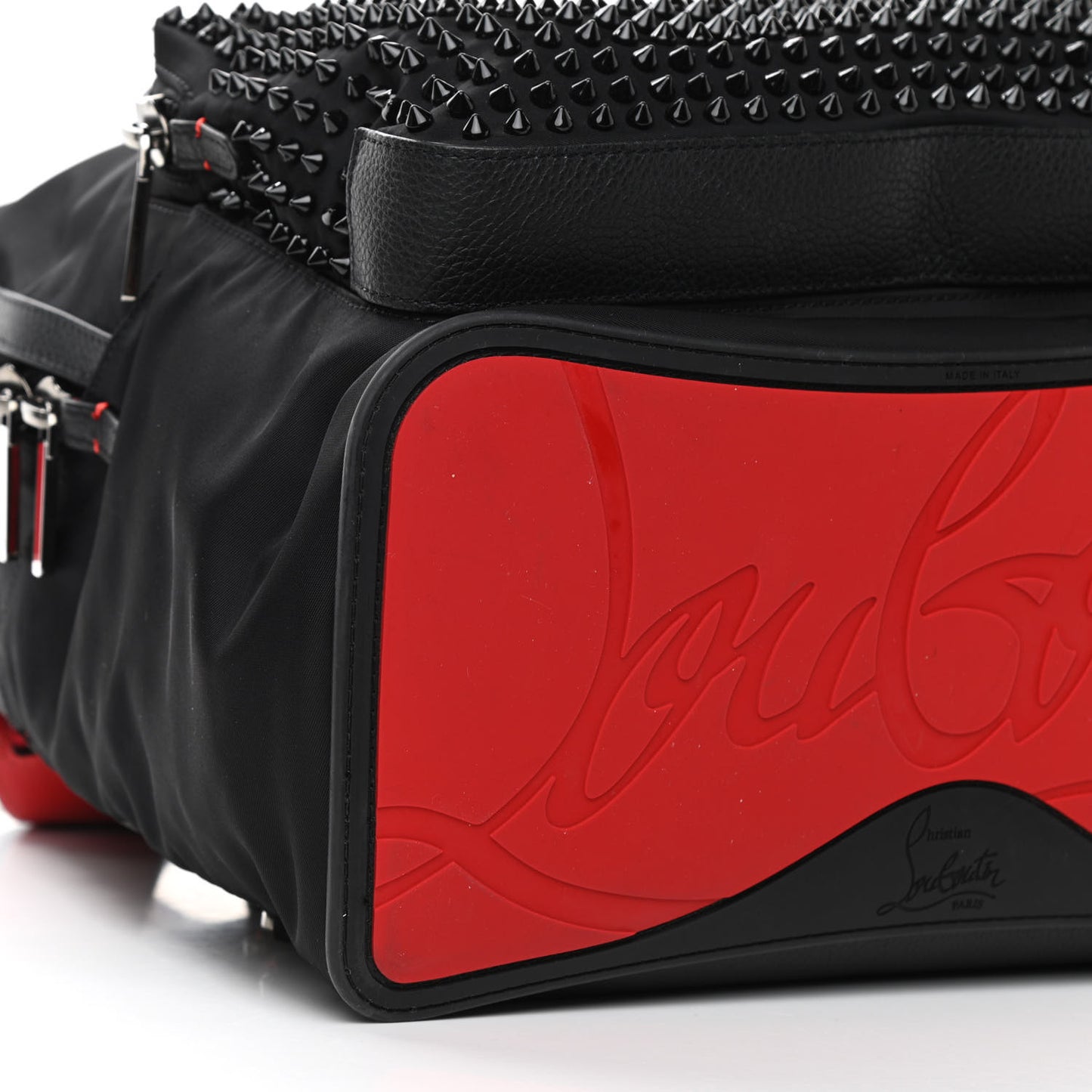 Nylon Backloubi Spiked Backpack Black