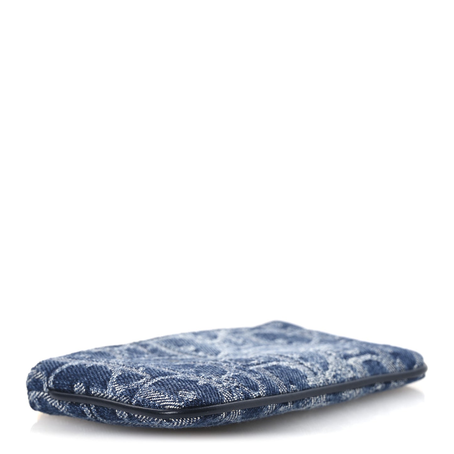 Denim Oblique Key Case Blue